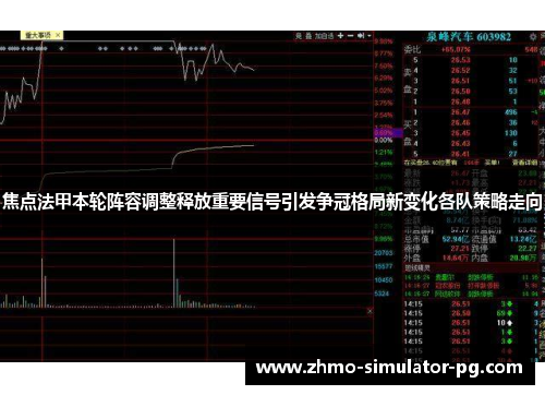 焦点法甲本轮阵容调整释放重要信号引发争冠格局新变化各队策略走向 焦点法甲本轮阵容调整释放重要信号引发争冠格局新变化各队策略走向